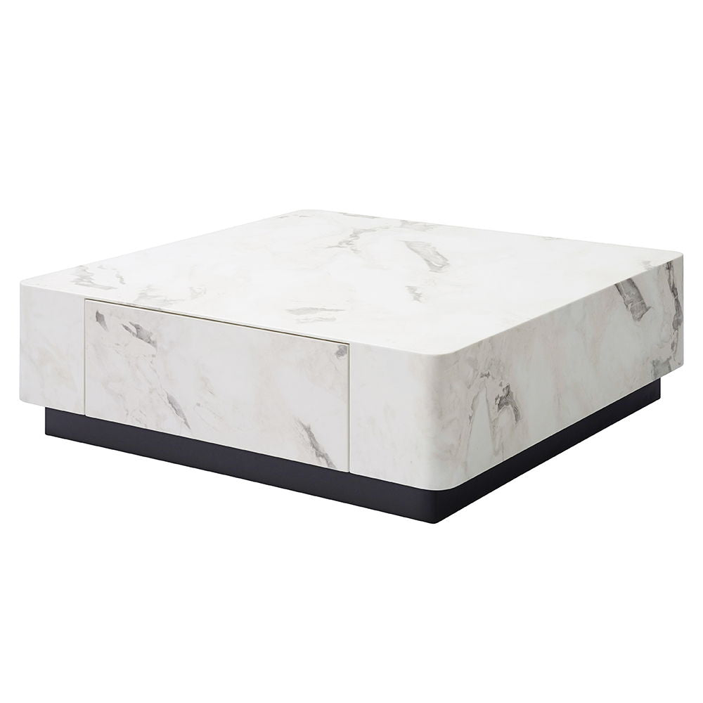 Introducing the Fritzy collection, a masterpiece of modern elegance in a striking white finish. These pieces, characterized by clean lines and a chic aesthetic, elevate any living space with their sophisticated presence. The coffee table and the uniquely 