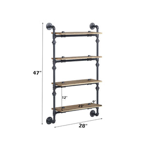 Brantley - Wall Shelf - Oak & Sandy Black Finish - 47"