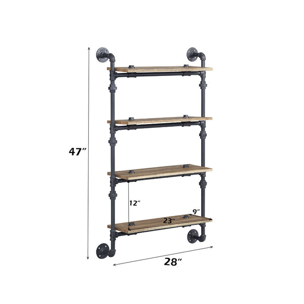 Brantley - Wall Shelf - Oak & Sandy Black Finish - 47"