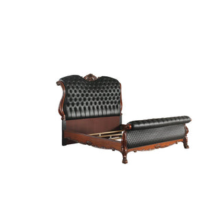 Dresden - Queen Bed - PU & Cherry Oak - 72"