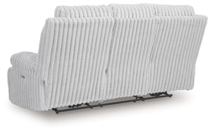 Rhines Falls - Alloy - Reclining Power Sofa With Drop Down Table