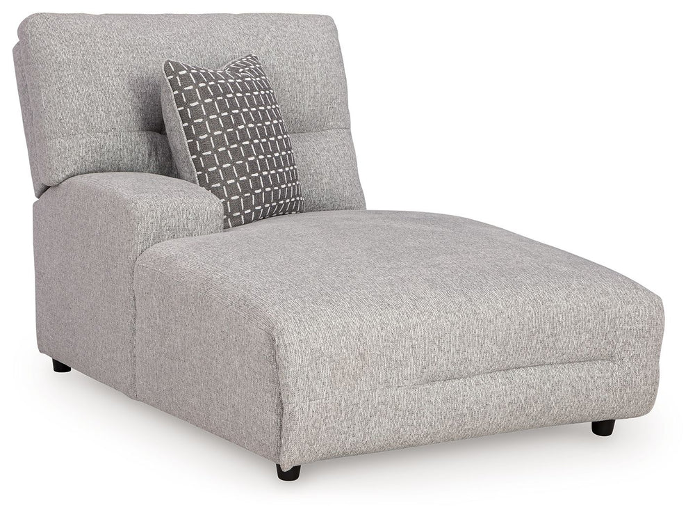 This left-arm facing power reclining back chaise is made with Next-Gen Nuvellaâ„¢ (polyester) upholstery. Pairs with other items in the series to make a sectional.<br><br><b>Additional Dimensions</b><br><ul><li>Arm height: 25-"</li><li>Seat height: 20-"</
