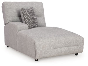 This left-arm facing power reclining back chaise is made with Next-Gen Nuvellaâ„¢ (polyester) upholstery. Pairs with other items in the series to make a sectional.<br><br><b>Additional Dimensions</b><br><ul><li>Arm height: 25-"</li><li>Seat height: 20-"</
