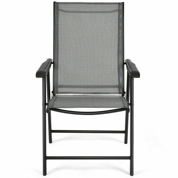 Metal powder coating frame is easy to clean<br>Chair can be used indoors and outdoors<br>2 ergonomic armrests for comfortable arm placement<br>Set of 2 chairs has good abrasion and water resistance<br>Set of 2 chairs is in fabric that can withstand bad we