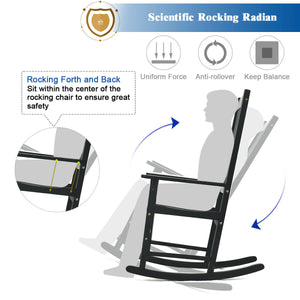 This rocking chair is constructed of premium acacia wood  which is corrosion-resistant and durable to support your long-term use. Â  Designed with contoured slatted seat  high back and widened armrest  the chair will give you comfortable sitting feeling t