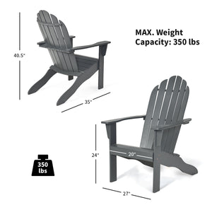 Made of durable acacia wood and galvanized screws  the Adirondack chair has solid structure and large weigh capacity for outdoor using. Â  In addition to durability  this chair is also very comfortable. Combine ergonomic design with wood slat style  it is