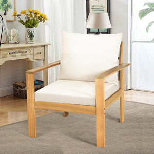 Made of solid acacia wood with FSC certification  superior durable<br>Thick and cozy cushion provides ultimate comfortable<br>Detachable cushions and waterproof for outdoor use<br>Freely DIY the furnish  for an optimal new look<br>Spend time with your fam