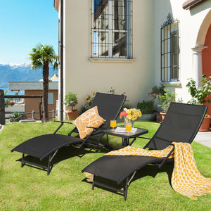 If you want to enjoy a lazy afternoon on your beautiful outdoors  these comfortable outdoor chaise lounge chairs are ready to be used! Â  The lightweight design allows you to carry these outdoor recliners to the desired places easier. What's more  the 5-p