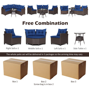 Will be shipped in 3 packages and the screw bag is in box 1<br>Comfortable to sit with cozy backrest and wide seat<br>Ergonomic curved armrests of side sofa make you more relaxed<br>Seat and back cushions with high-density fillings for higher comfort<br>S
