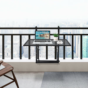 The hanging flower pot rack brings you extra usable space  as long as there is a fence for it to hang. Â  Multifunctional shelves can increase space for placing flower pots. Additionally  if you want to enjoy the sunbath on the balcony  this shelf can be 