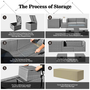 4 boxes delivery  arrival time may vary <br>Selected hand-woven PE wicker for fade resistance <br>The rustproof metal frame is stable as well <br>Use the heat-resistant ceramic material for the fire pit tabletop <br>2 waterproof covers for all-round prote