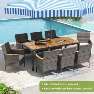 Discover the exquisite natural beauty with rustic acacia wood <br>Breathable PE rattan is fade-resistant and sun-protective as well <br>Offer upgraded comfort thanks to the high-density sponge <br>Removable cushion cover for easy cleaning <br>Please alway