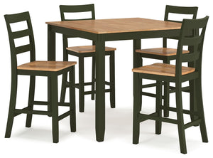 Complement your homeâ€™s simply relaxed sensibility with this counter height dining table and bar stools. A charming green hue offers a chic contrast to the natural wood tone, for a casual look that vibes with a variety of aesthetics. Whether you-'re sipp