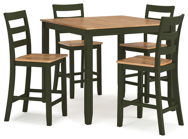 Complement your homeâ€™s simply relaxed sensibility with this counter height dining table and bar stools. A charming green hue offers a chic contrast to the natural wood tone, for a casual look that vibes with a variety of aesthetics. Whether you-'re sipp