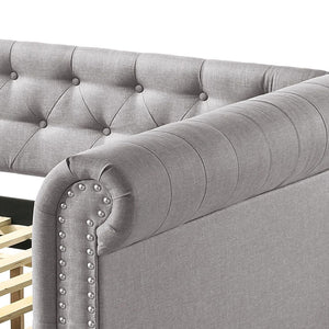 Justice - Full Bed - Smoke Gray Fabric