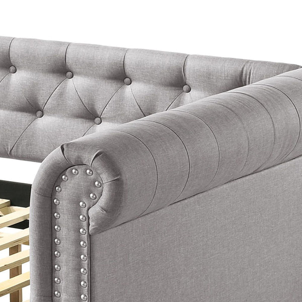 Justice - Full Bed - Smoke Gray Fabric