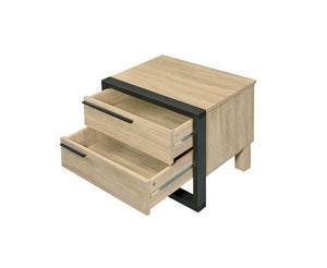  the Erasto Accent Table achieves aesthetic balance that blend into any room decor. Natural wood tone paired with metal hardware in a rich black finish adds a uniquely attractive