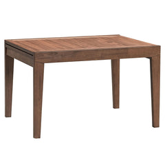 Mayah dining collection with its warm walnut finish, is the epitome of rustic charm and modern simplicity. Perfectly designed for intimate gatherings and family meals, this table exudes a cozy and inviting atmosphere. The sturdy construction and elegant d