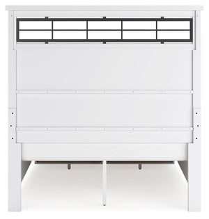 Ashbryn - White / Natural - Queen Panel Storage Bed