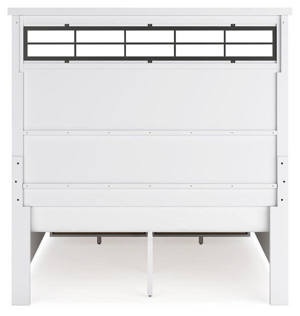 Ashbryn - White / Natural - Queen Panel Storage Bed