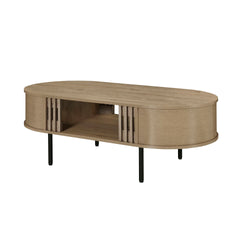 Discover the perfect blend of style and functionality with the Brax Coffee Table/Cocktail Table in Natural Beige. This sleek and sustainable table is constructed from manufactured wood covered in durable, environmentally friendly decorative laminate. The 