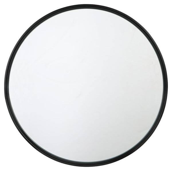Make contemporary living easy when you add this accent mirror to your room. A frame of black finished metal keeps things elegant, elevating your space with a simple touch.<br><br><b>Additional Dimensions</b><br><ul><li>Inner mirror: 30-"</li></ul><br/><br
