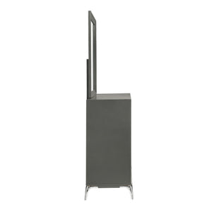  this nightstand promises durability and a touch of elegance. The slate gray fin