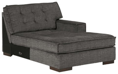 This right-arm facing corner chaise is made with polyester velvet upholstery. Pairs with other items in the series to make a sectional.<br><br><b>Additional Dimensions</b><br><ul><li>Arm height: 25-"</li><li>Leg height: 1-"</li><li>Minimum width of doorwa