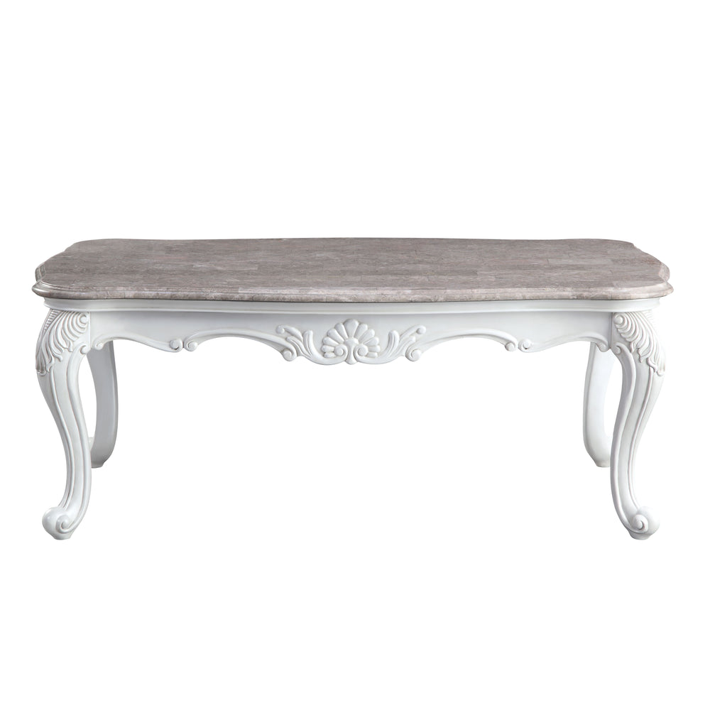 Showcase your refined decor style with the Ciddrenar coffee table. This rectangular coffee table exudes refined elegance and looks great with traditional or Old-World style decor. Traditional design elements with classic details such as intricately carved