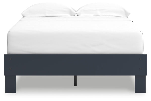 Simmenfort - Navy Blue - Full Platform Bed