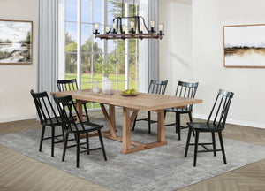 Extension dining table expands up to 106 inches for flexible seating options<h4><b>Middleton - 106" Extension Leaf Dining Table - Natural Brown</b></h4> <table width="100%"><colgroup><col style="width: 30%"> <col style="width: 70%"> </colgroup> <tbody> <t