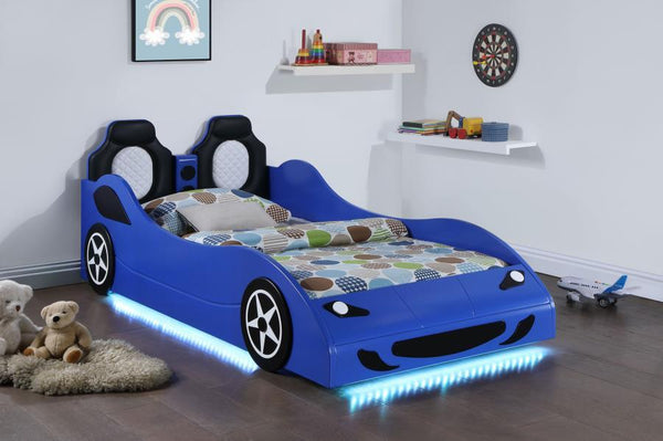 allowing for plenty of space to play within the bedroom. The car is complete with realistic details and features LED strip lighting underneath