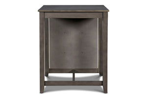 Gia - Counter Table With 2 Chairs & Storage Shelf - Gray