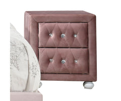 2 Drw Drawer: GLIDE Side Metal (3/4 Ext.), DOVETAIL English, FELT-LINED Not Included, Safety Stop Included, Manual-Close, Hardware: Crystal like Pull Knob CONSTRUCTION] Fully Padded Case-Leg, Inside Frame: Tropical Wood, MDF, Chipboard Wooden Bun-Round Le