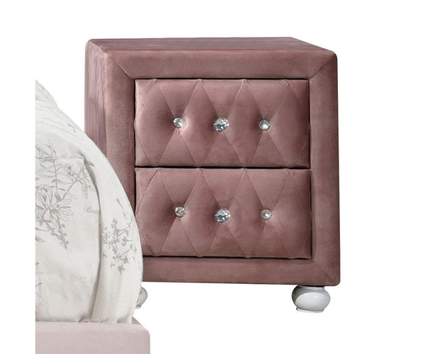 2 Drw Drawer: GLIDE Side Metal (3/4 Ext.), DOVETAIL English, FELT-LINED Not Included, Safety Stop Included, Manual-Close, Hardware: Crystal like Pull Knob CONSTRUCTION] Fully Padded Case-Leg, Inside Frame: Tropical Wood, MDF, Chipboard Wooden Bun-Round Le
