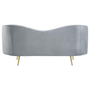 Sophia - Upholstered Channel Tufted Loveseat - Gray
