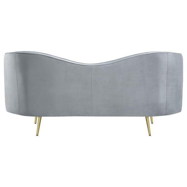 Sophia - Upholstered Channel Tufted Loveseat - Gray