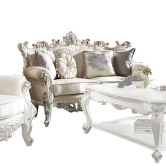 Inspire your home and create an upscale atmosphere with the Picardy II loveseat. This loveseat adds classic style to any sitting area featuring a traditional handcrafted design. This luxurious loveseat is upholstered in a beautiful light floral and patter