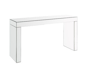 Simple, bold, and appealing, the Noralie Writing Desk will give your workplace a distinct yet clean look. The brilliant mirrored finish on the desk adds depth and dimension to your space, creating the illusion of space in any small room. Cool sled base gi