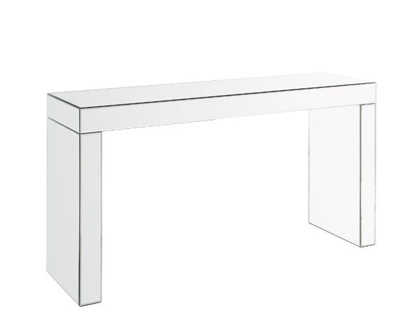 Simple, bold, and appealing, the Noralie Writing Desk will give your workplace a distinct yet clean look. The brilliant mirrored finish on the desk adds depth and dimension to your space, creating the illusion of space in any small room. Cool sled base gi