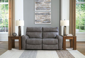 Next-Gen Durapella - Slate - 2-Piece Power Reclining Sectional Loveseat