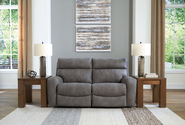 Next-Gen Durapella - Slate - 2-Piece Power Reclining Sectional Loveseat