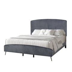 The Kailani Upholstered Panel Bed is a harmonious blend of modern design and luxurious comfort, making it a standout piece for any bedroom. This bed, which includes a headboard, footboard, side rails, and a bed slat kit, is crafted from a durable mix of s