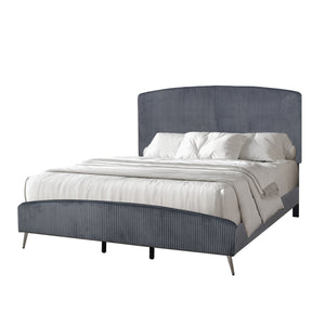 The Kailani Upholstered Panel Bed is a harmonious blend of modern design and luxurious comfort, making it a standout piece for any bedroom. This bed, which includes a headboard, footboard, side rails, and a bed slat kit, is crafted from a durable mix of s