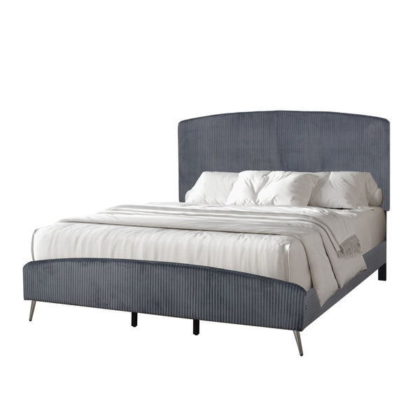 The Kailani Upholstered Panel Bed is a harmonious blend of modern design and luxurious comfort, making it a standout piece for any bedroom. This bed, which includes a headboard, footboard, side rails, and a bed slat kit, is crafted from a durable mix of s