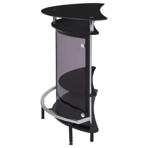 Amarillo - Freestanding Glass Top Home Bar Wine Cabinet - Black