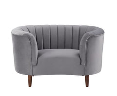 An ode to mid-century modern, the Millephri collection will help achieve this modern aesthetic. The pocket coil foam seating gives off the feel of sitting on a plush cloud. The pieces are upholstered in a gorgeous velvet fabric and feature deep channel tu