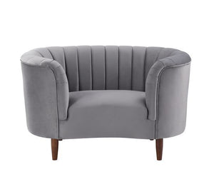 An ode to mid-century modern, the Millephri collection will help achieve this modern aesthetic. The pocket coil foam seating gives off the feel of sitting on a plush cloud. The pieces are upholstered in a gorgeous velvet fabric and feature deep channel tu
