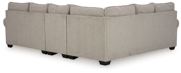 Claireah - Umber - 3-Piece Sectional With Laf Sofa With Corner Wedge