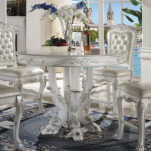 Dresden - Counter Height Table 48-"L - Bone White Finish